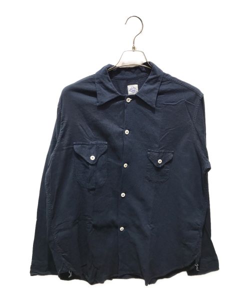 POST O'ALLS（ポストオーバーオールズ）POST O'ALLS (ポストオーバーオールズ) E-Z cruz Shirt R　2214R-CC1 ネイビー サイズ:XLの古着・服飾アイテム
