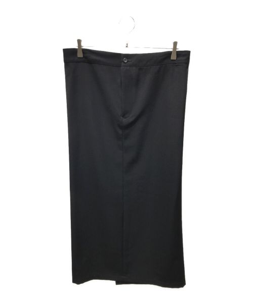 YOHJI YAMAMOTO（ヨウジヤマモト）YOHJI YAMAMOTO (ヨウジヤマモト) バックスリットウールロングスカート　FV-S01-103 ブラック サイズ:Sの古着・服飾アイテム