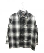 FB COUNTYエフビーカウンティー）の古着「L/S Checker shirt　98581」｜ホワイト×ブラック