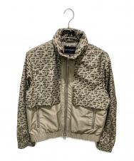 EMPORIO ARMANI (エンポリオ アルマーニ) ロコプリントジップジャケット ブラウン サイズ:48