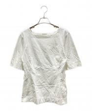 DRIES VAN NOTEN (ドリスヴァンノッテン) スクエアネック半袖カットソー ホワイト サイズ:S