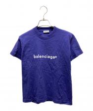 BALENCIAGA (バレンシアガ) Logo Medium Fit Tee　ロゴミディアムフィットTシャツ ネイビー サイズ:S