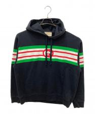 GUCCI (グッチ) インターロッキングG プリントスウェット ブラック サイズ:Ⅼ