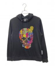 PHILIPP PLEIN (フィリッププレイン) スパンコールパーカー ブラック サイズ:XXL