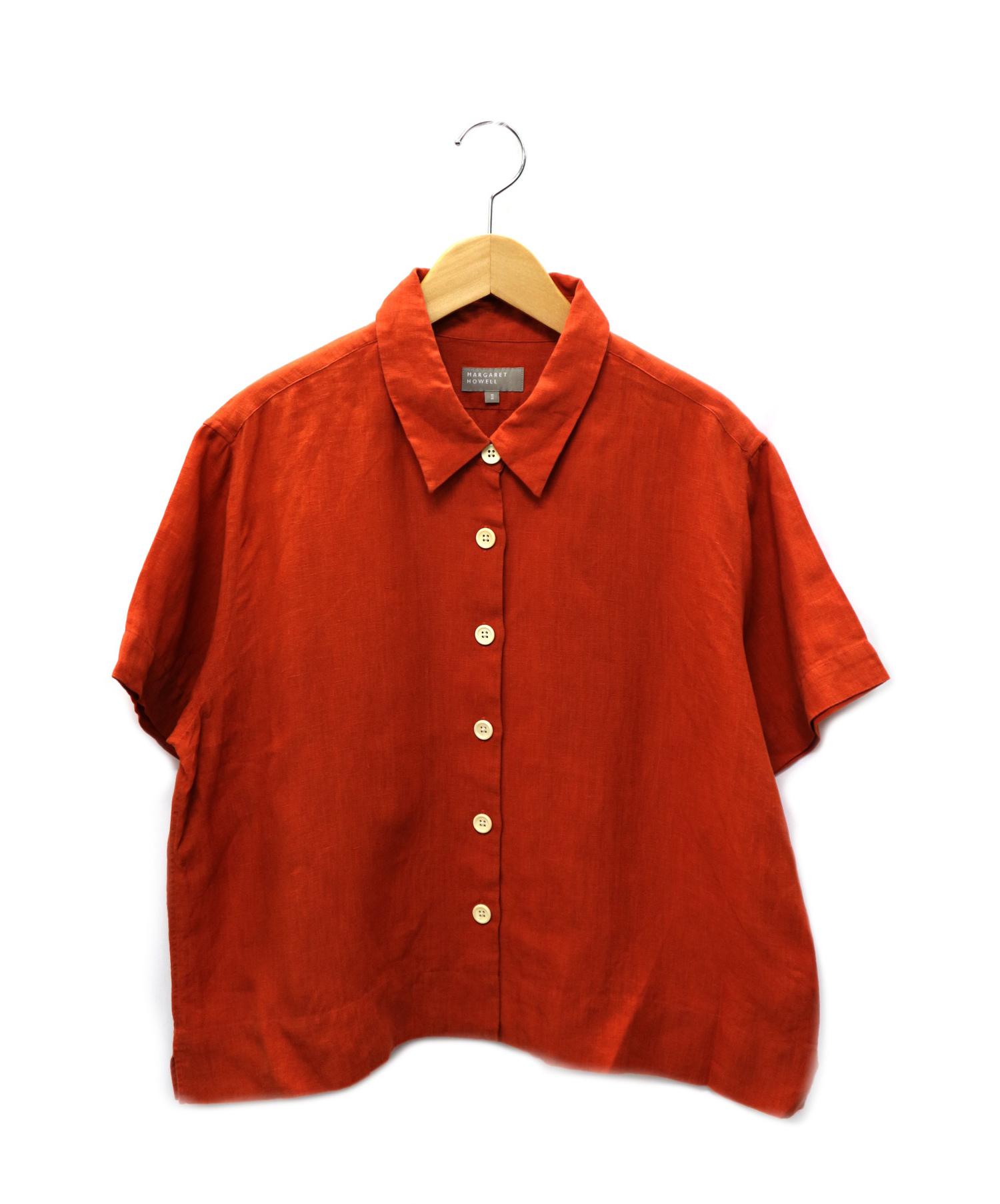 【中古・古着通販】MARGARET HOWELL (マーガレットハウエル) リネンシャツ サイズ:2｜ブランド・古着通販 トレファク公式