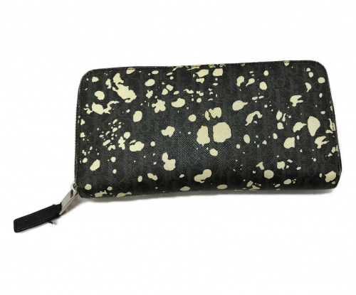 中古 古着通販 Dior Homme ディオール オム ロゴトロッター ラウンドファスナー 長財布 ブラック オリーブ 2pebc011 Christian Dior クリスチャンディオール トロッター柄 ブランド 古着通販 トレファク公式 Trefac Fashion
