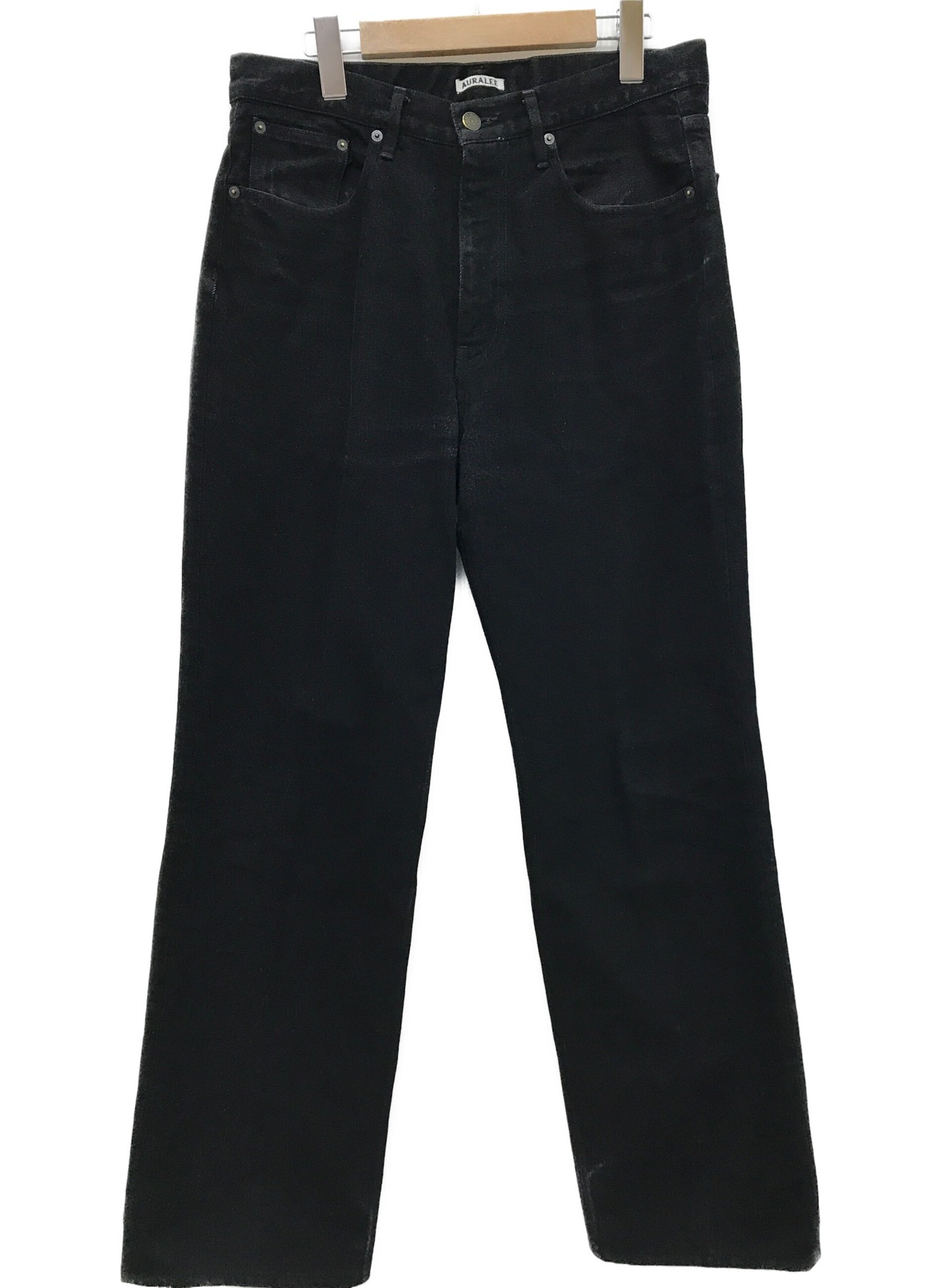 AURALEE (オーラリー) HARD TWIST DENIM 5P PANTS ブラック サイズ:81cm (W32)