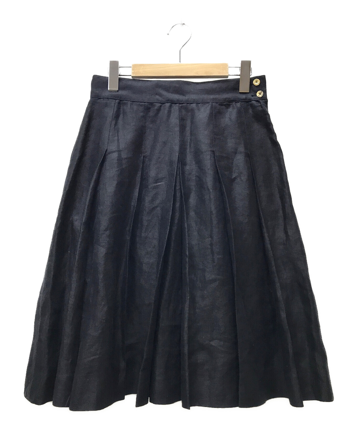 中古・古着通販】CHANEL (シャネル) スカート ブラック サイズ:SIZE 40 