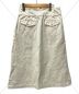 MARGARET HOWELL (マーガレットハウエル) COTTON LINEN CANVAS/コットンリネンキャンバススカート ホワイト サイズ:3：2980円