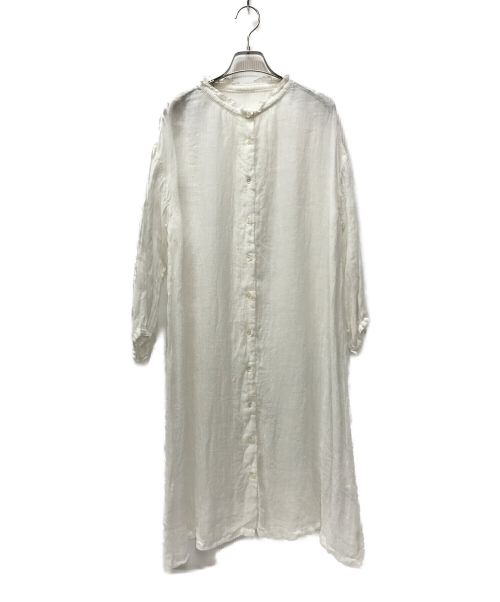 nest Robe（ネストローブ）nest Robe (ネストローブ) リネンシャツワンピース ホワイト サイズ:表記無しの古着・服飾アイテム