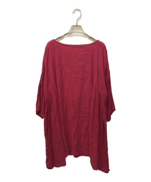 nest Robe（ネストローブ）nest Robe (ネストローブ) リネンワンピース ショッキングピンク サイズ:FREEの古着・服飾アイテム
