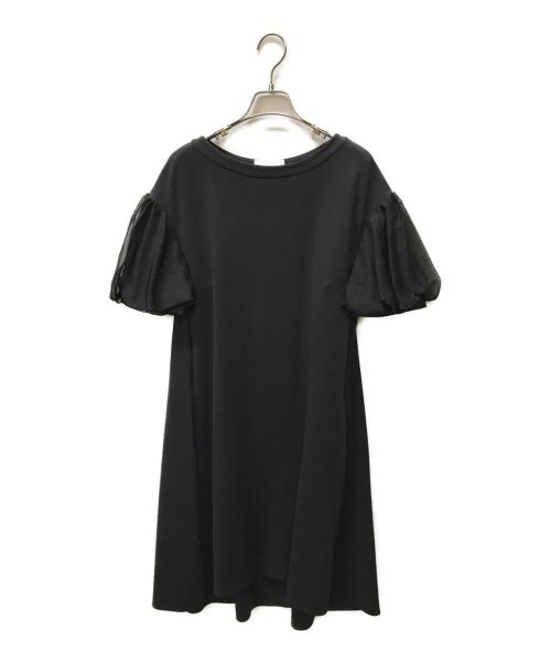 CELFORD（セルフォード）CELFORD (セルフォード) ふんわり袖シフォンのジャージー素材ワンピース グレー サイズ:38の古着・服飾アイテム