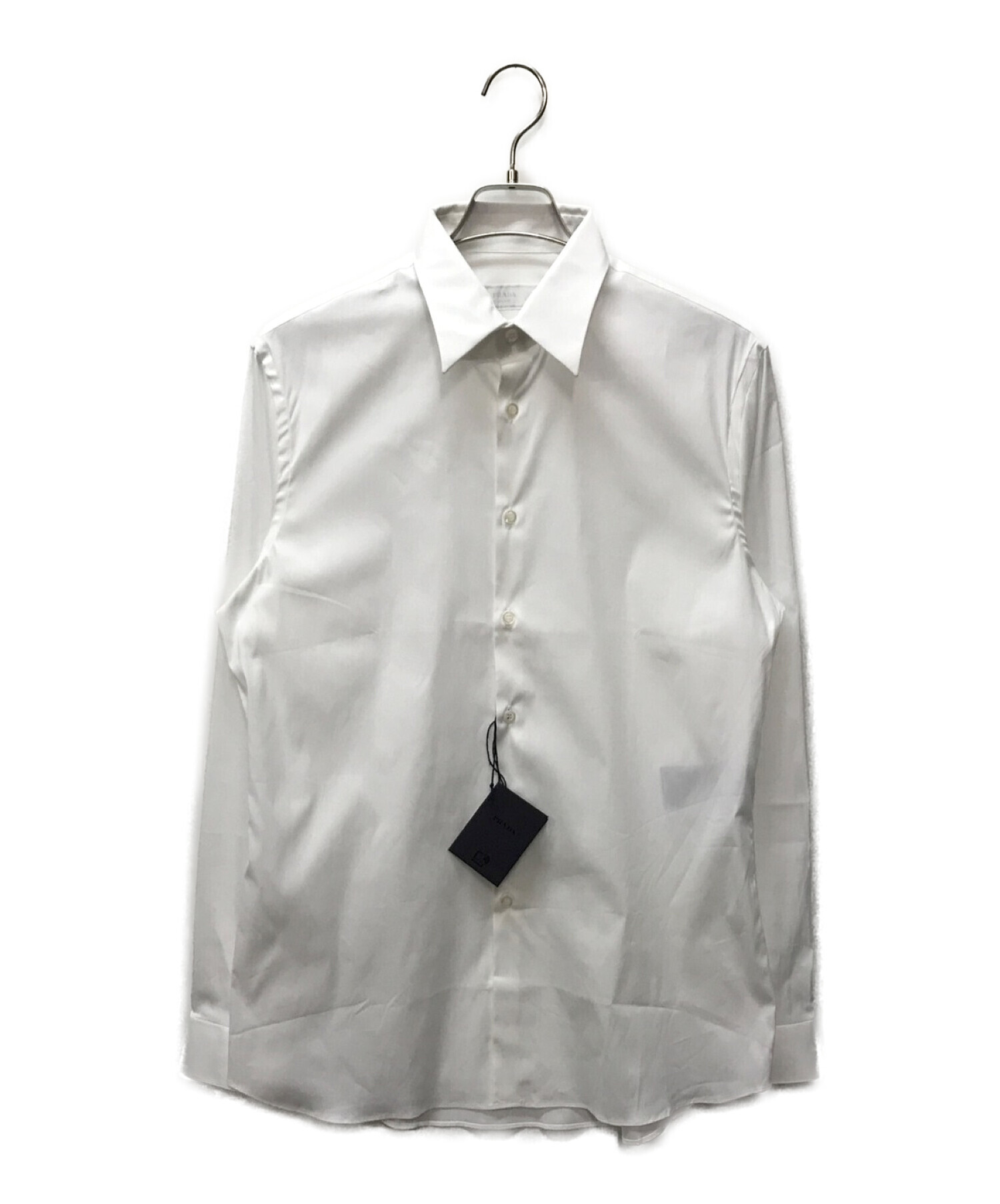 PRADA (プラダ) コットンストレッチシャツ ホワイト サイズ:39 151/2 未使用品