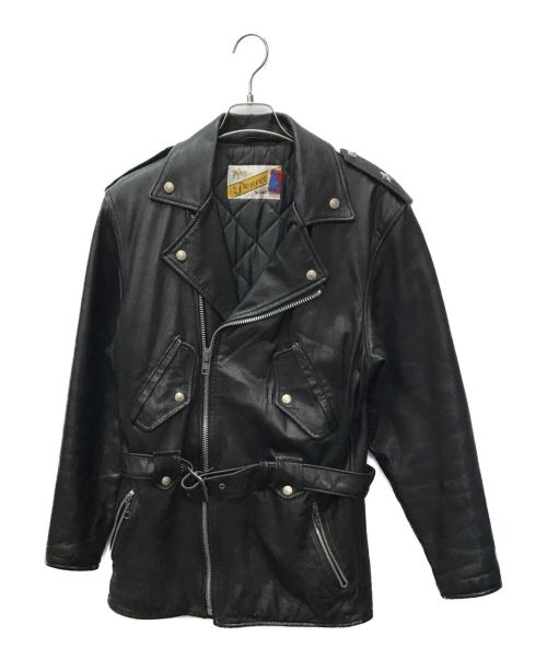 Schott（ショット）Schott (ショット) 217ロングライダースジャケット ブラック サイズ:Sの古着・服飾アイテム