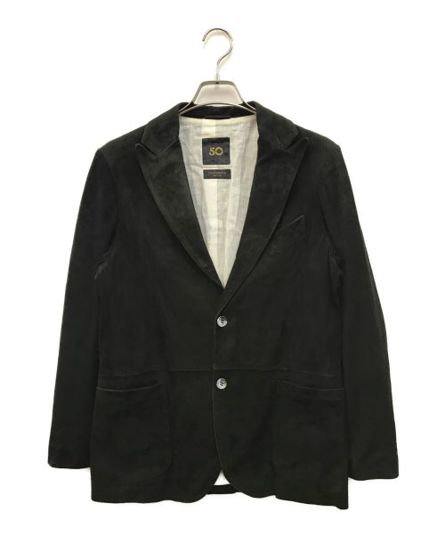 Cinquanta（チンクアンタ）Cinquanta (チンクアンタ) ヤギ革テーラードジャケット ブラウン サイズ:44の古着・服飾アイテム