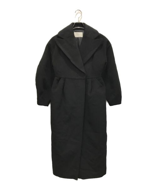 eimy istoire（エイミーイストワール）eimy istoire (エイミーイストワール) ピークドラペルコクーンコート ブラック サイズ:Mの古着・服飾アイテム