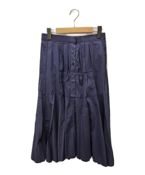 PRADA（プラダ）PRADA (プラダ) フロントボタンスカート パープル サイズ:38の古着・服飾アイテム