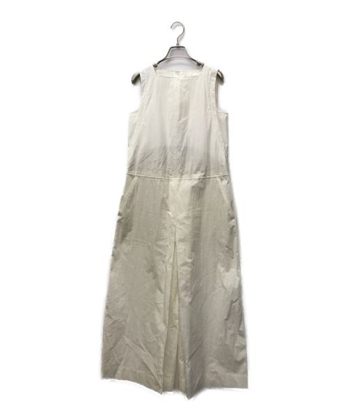 LOHEN（ローヘン）LOHEN (ローヘン) ボックスプリーツオールインワン ホワイト サイズ:36の古着・服飾アイテム