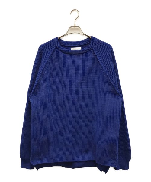 nanamica（ナナミカ）nanamica (ナナミカ) 5G Crew Neck Sweater ブルー サイズ:Lの古着・服飾アイテム