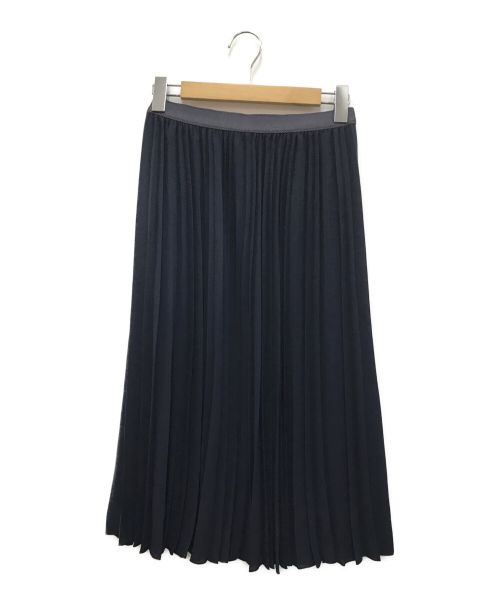 ANAYI（アナイ）ANAYI (アナイ) バックサテンアムンゼンプリーツスカート ネイビー サイズ:38の古着・服飾アイテム