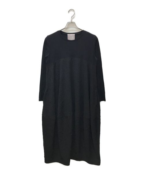 BEARDSLEY（ビアズリー）BEARDSLEY (ビアズリー) ジャカードマルワンピ ブラック サイズ:1の古着・服飾アイテム