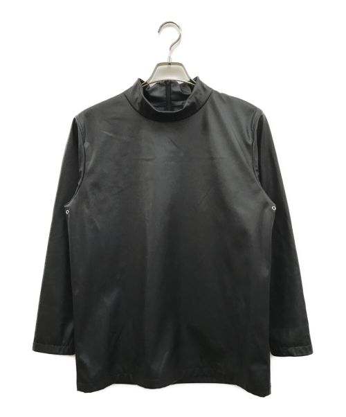 TACASI（タキャシ）TACASI (タキャシ) シンセティレザー タートルネック カットソー ブラック サイズ:44の古着・服飾アイテム