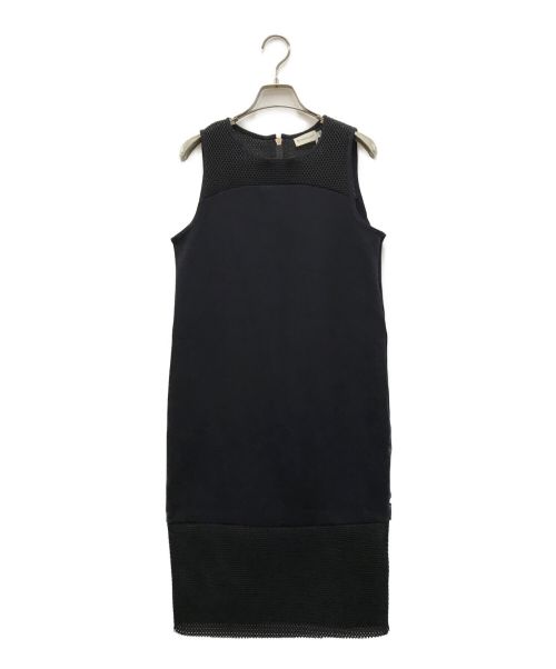 MONCLER（モンクレール）MONCLER (モンクレール) メッシュパターンノースリーブワンピース ブラック サイズ:40の古着・服飾アイテム