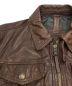 中古・古着 massimo Dutti (マッシモドゥッティ) Tumbled leather jacket with pockets レザージャケット ブラウン サイズ:M：5800円