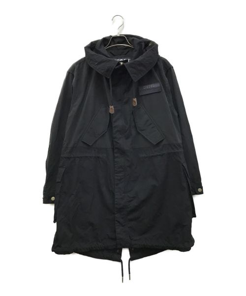 DIESEL（ディーゼル）DIESEL (ディーゼル) モッズコート ブラック サイズ:XSの古着・服飾アイテム