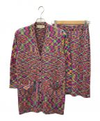 HANAE MORIハナエモリ）の古着「カラフル織りセットアップカーディガン」｜マルチカラー