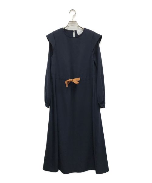 SILVIAN HEACH（シルビアン ヒーチ）SILVIAN HEACH (シルビアン ヒーチ) LONG DRESS CLIPPIS ネイビー サイズ:40の古着・服飾アイテム