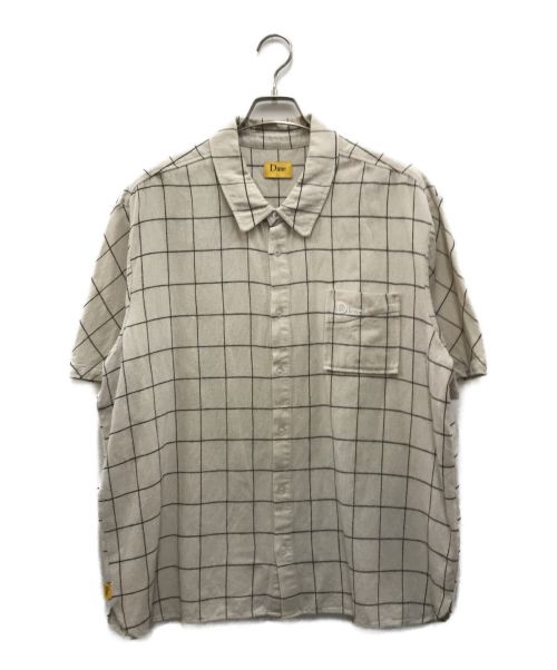 Dime（ダイム）Dime (ダイム) 半袖チェックシャツ ベージュ サイズ:Lの古着・服飾アイテム