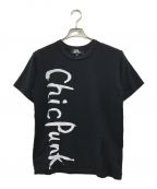black market COMME des GARCONSブラックマーケットコムデギャルソン）の古着「Chic Punk プリントTシャツ」｜ブラック