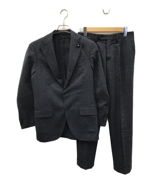 LARDINI（ラルディーニ）LARDINI (ラルディーニ) チェックセットアップスーツ ネイビー サイズ:SIZE 44の古着・服飾アイテム