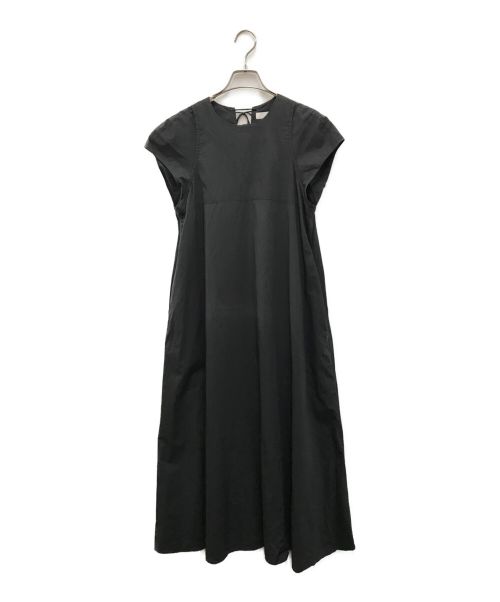 BALLSEY（ボールジィ）BALLSEY (ボールジィ) プロセスドコットン Aラインワンピース ブラック サイズ:36の古着・服飾アイテム