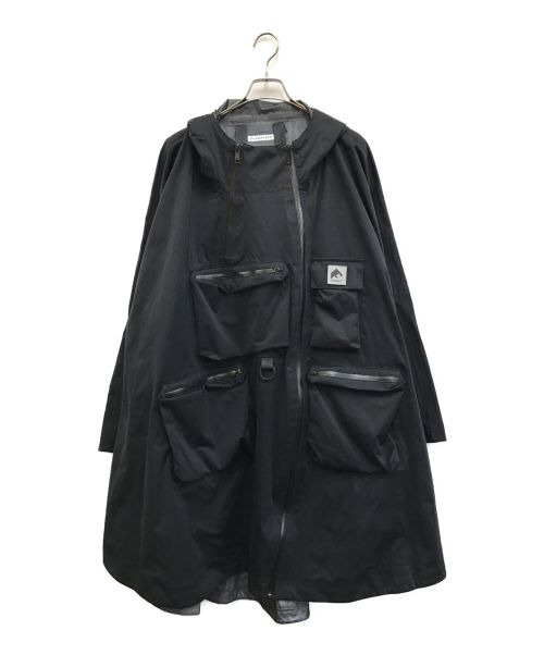 flagstuff（フラグスタフ）flagstuff (フラグスタフ) NYLON PONCHO ブラック サイズ:Lの古着・服飾アイテム