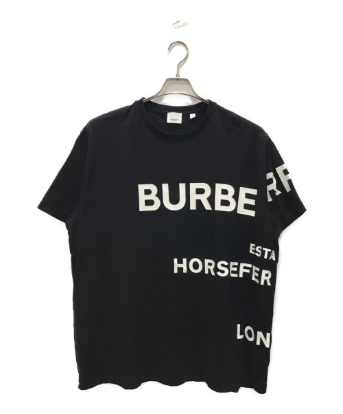 BURBERRY（バーバリー）BURBERRY (バーバリー) ホースフェリープリント オーバーサイズ Tシャツ ブラック サイズ:Lの古着・服飾アイテム