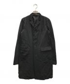 BLACK COMME des GARCONSブラック コムデギャルソン）の古着「ポリ縮絨スター3Bロングジャケット」｜ブラック