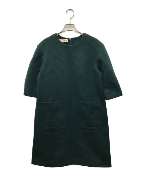 MARNI（マルニ）MARNI (マルニ) ボンディングワンピース グリーン サイズ:42の古着・服飾アイテム
