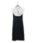 AUGUST VIA COSTES（オーガスト）の古着「white collar tulip dress」｜ネイビー