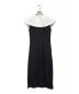 AUGUST VIA COSTES (オーガスト) white collar tulip dress ネイビー サイズ:38：49000円
