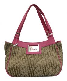 Christian Dior（クリスチャン ディオール）の古着「ストリートシック ロゴプレート トロッター ハンドバッグ」｜ベージュ