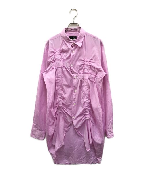 COMME des GARCONS HOMME PLUS（コムデギャルソンオムプリュス）COMME des GARCONS HOMME PLUS (コムデギャルソンオムプリュス) ギャザーシャツ ピンク サイズ:Mの古着・服飾アイテム