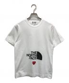 PLAY COMME des GARCONS×THE NORTH FACEプレイ コムデギャルソン×ザ ノース フェイス）の古着「The North Face X Play T-Shirt」｜ホワイト