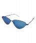 BALENCIAGA (バレンシアガ) トライアングル型 ワイヤーフレームサングラス ブルー：17800円