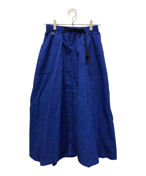 LACOSTE（ラコステ）LACOSTE (ラコステ) 撥水ナイロンマキシフレアスカート ブルー サイズ:36の古着・服飾アイテム