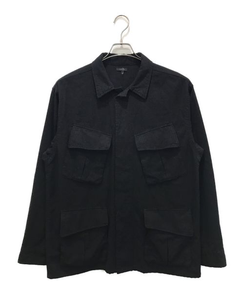 leno（リノ）leno (リノ) シルクコットンFATIGUE JACKET ブラック サイズ:2の古着・服飾アイテム