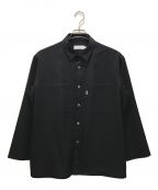 Graphpaperグラフペーパー）の古着「Selvage wool L/S Box Shirt」｜ブラック