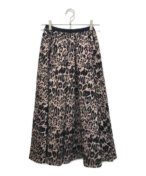 OBLI（オブリ）OBLI (オブリ) レオパードスカート ブラック×ピンクの古着・服飾アイテム