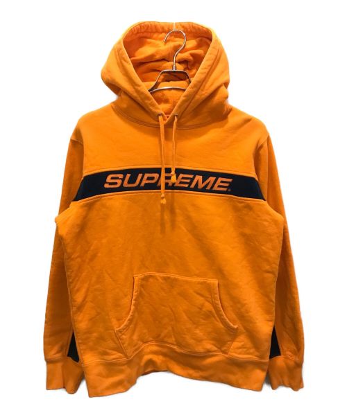 SUPREME（シュプリーム）SUPREME (シュプリーム) Full Stripe Hooded Sweatshirt(フルストライプフーデッドスウェットシャツ) オレンジ サイズ:Mの古着・服飾アイテム